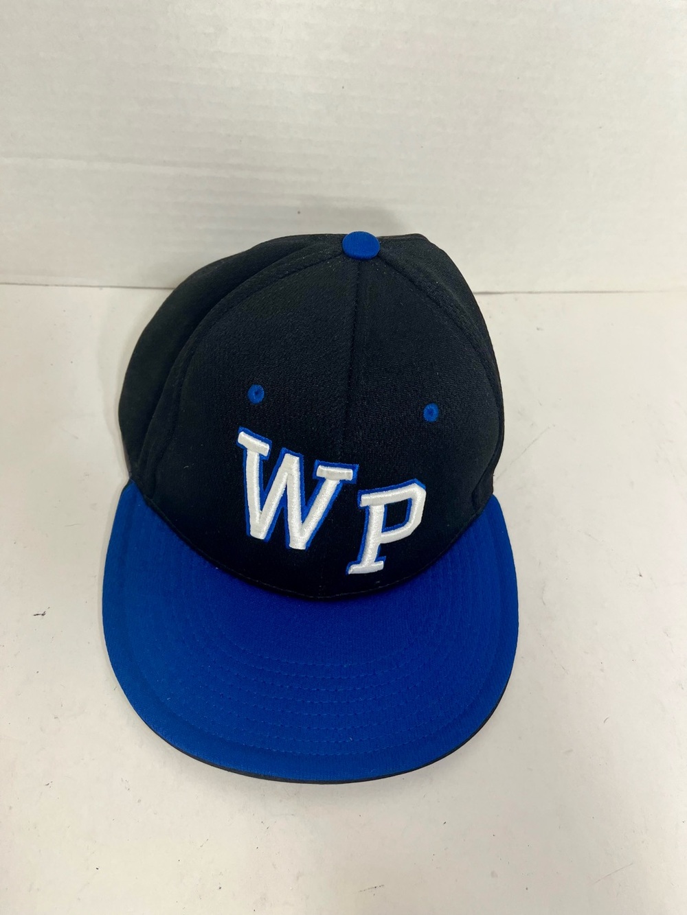 Men's "WP" Embroidered Black/Blue Fitted Snapback Baseball Cap/Hat (Size 40)